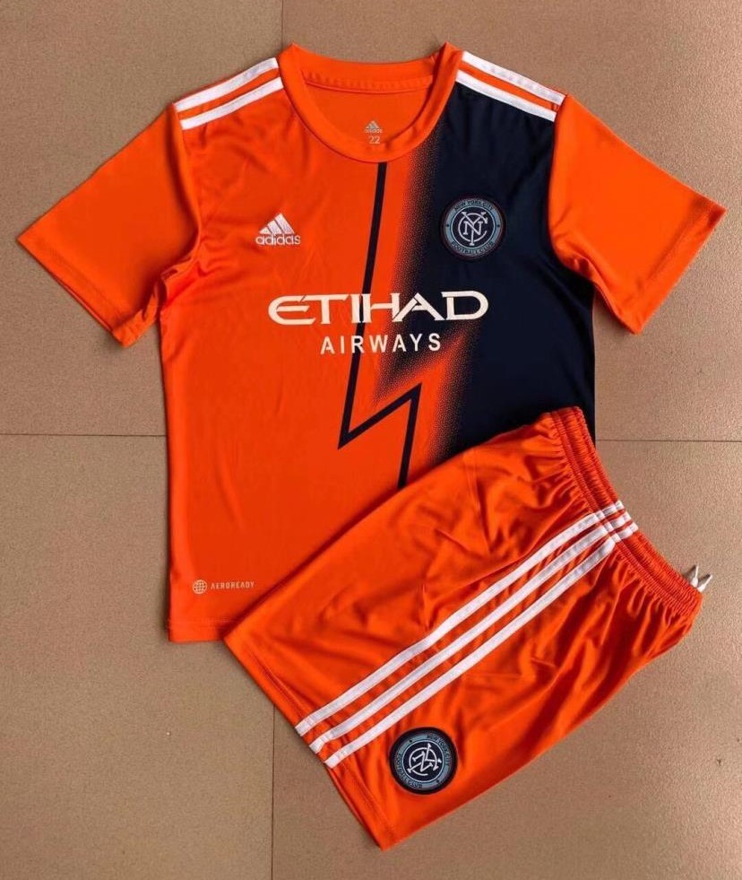 Kids-New York City 22/23 Away Orange Soccer Jersey